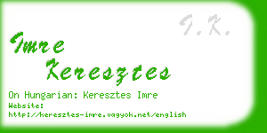 imre keresztes business card